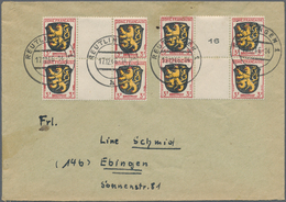 Französische Zone - Allgemeine Ausgabe: 1946, Wappen 1 Pfg.-5 Pfg., Lot Von Sechs Briefen Aus Einer - Otros & Sin Clasificación