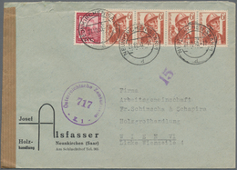 Saarland Und OPD Saarbrücken: 1947 - 1959 (ca.), Posten Von über 100 Belegen Mit FDC, Zensur, Einsch - Other & Unclassified