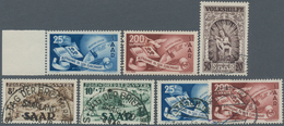 Saarland (1947/56): 1947/1959 (ca.), Partie Von Ca. 115 Verkaufspositionen Briefmarken Auf Steckkart - Nuevos