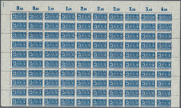 Bizone - Zwangszuschlagsmarken: 1948, 2 Pfg. Notopfer Gezähnt Im Gefalteten 100er-Bogenteil Mit MARK - Andere & Zonder Classificatie