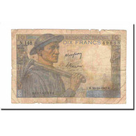 France, 10 Francs, Mineur, 1947, 1947-10-30, B, Fayette:8.18, KM:99f - 10 F 1941-1949 ''Mineur''