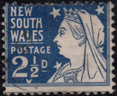 New South Wales 1899 Used Sc 104 2 1/ 2p Victoria Perf 12 X 11.5 - Usados