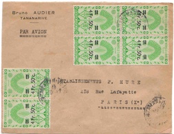 Madagascar Lettre Avion Airmail Cover Tananarive 1946 ? France Libre Surchargés - Brieven En Documenten