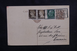 ITALIE - Entier Postal De Genova Pour La Tunisie En 1930 - L 52452 - Stamped Stationery