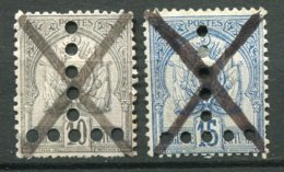 16737 TUNISIE Taxe 12/3° Timbre-poste De 1888-93 (chiffre Gras) Perforé En T     1888   B/TB - Timbres-taxe