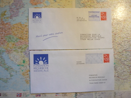 2 Enveloppes Neuves PAP Réponse Fondation Recherche Médicale - PAP: Aufdrucke/Lamouche