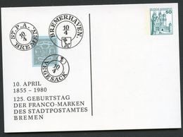 Bund PP103 D2/003a 125 JAHRE STADTPOSTMARKEN BREMEN 1980 - Private Postcards - Mint