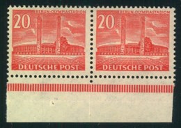 1953, Freimarken-Ergänzungswert 20 Pfg. Olympiastadion Postfrisch Waagerechtes Paar (Michel 200,-) - Ongebruikt