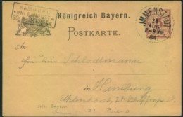 1884, Ganzsachenkarte Von IMMENSTADT Nach HAMBURG UHLENHORST - Entiers Postaux