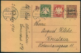 1920, 5 Und 10 Pfg. Wappen Spät Auf 15 Pfg. GSK "Freistaat" Ab MÜNCHEN - Postal  Stationery