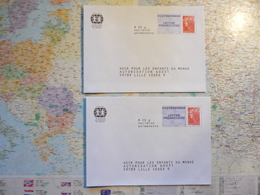 2 Enveloppes Neuves PAP Réponse Petit Format Agir Pour Les Enfants Du Monde Ter - Prêts-à-poster: Repiquages /Beaujard