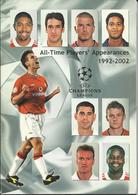 UEFA CHAMPIONS LEAGUE ALL TIME PLAYER APPEARANCES 1992 – 2002 FOOTBALL - SOCCER - OFFICIAL BOOK ALMANAC - 1950-Heden