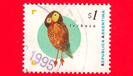 ARGENTINA - Usato - 1995 - Fauna - Uccelli - Birds - Gufo Comune (Tyto Alba) - 1 - Oblitérés