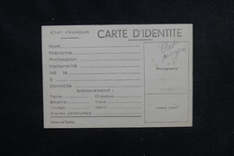 VIEUX PAPIERS - Carte D'Identité Non Remplie , Période De Vichy -  L 52479 - Collections