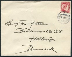 1934 Iceland 20 Aur Gullfoss, SIGLUFJÖRÐUR Cover - Hellerup Denmark - Briefe U. Dokumente