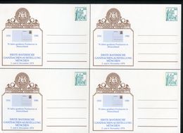 Bund PP103 D2/015 70 J. GEZÄHNTE POSTKARTEN München VIERERBLOCK 1979  NGK 20,00 € - Private Postcards - Mint