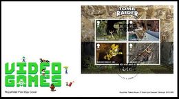 GROSSBRITANNIEN GRANDE BRETAGNE GB 2020 M/S VIDEO GAMES -TOMB RAIDER FDC SG MS4319 MI BL131-4524-27 YT F4928-31 - 2011-2020 Ediciones Decimales