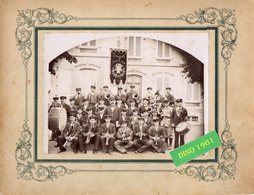 PHOTO 501 - 1897 - Musique - Superbe Photo Originale 17 X 13 - La Fanfare De GENELARD - Orte