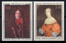 MONACO 1970 - PRINCIPE LOUIS I Y CHARLOTTE DE GRAMMONT - YVERT Nº 845/846** - Unused Stamps