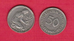 GERMANY  50 PFENNIG 1950 J (KM # 109.1) #5504 - 50 Pfennig