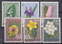 Yugoslavia Republic 1963 Flowers Mi#1034-1039 Mint Never Hinged - Ungebraucht