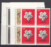 Yugoslavia 1969 Mi#1318-1320 Mint Never Hinged Pieces Of Four - Unused Stamps
