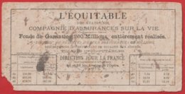 Buvard  L' équitable Des états-unis  Compagnie D'assurance Sur La Vie 36 Et 36 B Avenue De L'opéra PARIS - Banque & Assurance