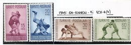 TURKEY 1949,SPORT,RINGEN,MI NO 1231-4 ,MNH - Unused Stamps