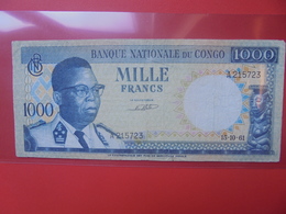 CONGO 1000 FRANCS 15-10-1961 CIRCULER - Repubblica Democratica Del Congo & Zaire