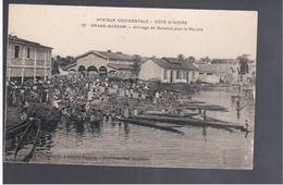 Cote D'Ivoire Grand- Bassam- Arrivage Des Bananes Pour Le Marché Ca 1920 Old Postcard - Côte-d'Ivoire