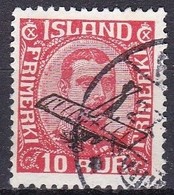 IS305 – ISLANDE – ICELAND – 1928 – KING CHRISTIAN X OVERPRINTED – SG # 156 USED 12,75 € - Airmail