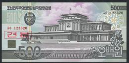 KOREA NORTH RARELY SEEN !  P44bS2  500  WON    1998   SPECIMEN  Regular Serial #s      UNC. - Korea (Nord-)