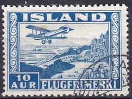 IS322 – ISLANDE – ICELAND – 1934 – PLANE OVER THINGVALLA – SC # C15 USED - Aéreo