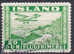 IS324 – ISLANDE – ICELAND – 1934 – PLANE OVER THINGVALLA – SC # C16a USED 19 € - Airmail