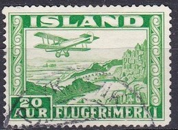 IS324 – ISLANDE – ICELAND – 1934 – PLANE OVER THINGVALLA – SC # C16a USED 19 € - Poste Aérienne