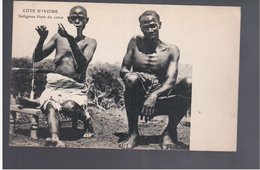 Cote D'Ivoire Indigenes Filant Du Coton Ca 1905 Old Postcard - Côte-d'Ivoire