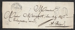1859 LAC LA SOUTERRAINE ( CREUSE ) A BRIVES - OR Origine Rurale - Verso Transit Paris A Limoges C - 1849-1876: Klassik