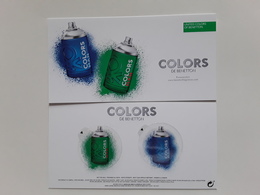 BENETTON   " COLORS  Pr MAN  "   Carte Av 2 Patches    ***  Photo R/V . - Modernes (à Partir De 1961)