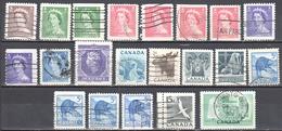 Canada 1953 - Year Set - Mi.277-289 - Used Gestempelt - Años Completos