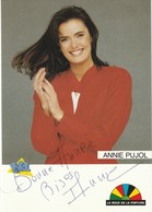ANNIE PUJOL / LA ROUE DE LA FORTUNE - Autographes