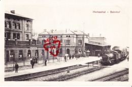 HERBESTHAL - Bahnhof - Carte Avec Locomotive - Lontzen