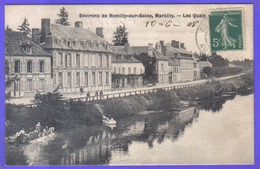 Carte Postale 10. Marcilly  Près Romilly  Les Quais Très Beau Plan - Marcilly