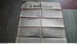 06 Journal Le Monde élégant écho Des Salons Nice Paris 1892 - Côte D'Azur