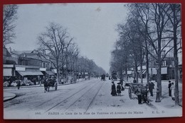 Cpa 75 PARIS 14e Anime Rue De Vanves Et Av Du Maine PUBLICITAIRE Pour Restaurant RENEAUX Paris 1er Rue St Honore - Arrondissement: 14