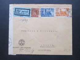 1941 Zensurpost Finnischer Stempel Tarkastettu Granskat + OKW Zensur Umschlag Hortus Wiedereroberung Viipuri - Cartas & Documentos