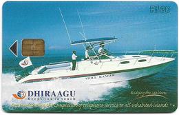 Maldives - Dhiraagu (chip) - Speed Boat - 335MLDGIF - Chip Siemens S37, 30MRf, Used - Maldive