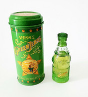 Miniatures De Parfum  GREEN JEANS MAN  De  GIANNI VERSACE  EDT   7.5  Ml    +  BOITE MÉTAL - Miniatures Hommes (avec Boite)