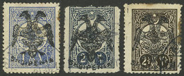 ALBANIA: 3 Old Overprinted Stamps, They Could Be Genuine Or Forged (they Were Found In An Old Collection And Have Not Be - Albanië