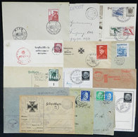 GERMANY: 14 Covers Or Cards Of 1916/1942, Almost All With Nazi Postages Or Cancels, Very Interesting Group! - Andere & Zonder Classificatie