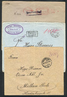 GERMANY: 3 Covers Used On 5/NO, 24/NO And 31/DE/1923 With Very Interesting INFLA Postages, VF Quality, Rare Group! - Altri & Non Classificati